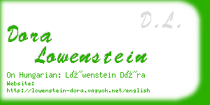 dora lowenstein business card